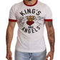 Dolce & Gabbana White Kings Angels Print Cotton T-shirt