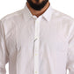 Dolce & Gabbana White Cotton Slim Fit Men MARTINI Shirt