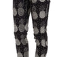 Dolce & Gabbana Black Pineapple Print Skinny Capri Pants