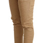 CYCLE Beige Mid Waist Slim Fit Skinny Stretch Trouser