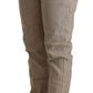 CYCLE Beige Mid Waist Casual Baggy Stretch Trouser