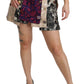 Dolce & Gabbana Multicolor Floral Jacquard Crystal Skirt