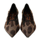 Dolce & Gabbana Brown Leopard Ballerina Flat Loafers Shoes