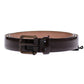 Dolce & Gabbana Brown Leather Logo Belt Cintura Belt