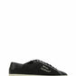 Saint Laurent Black Canvas & Leather Low Top Sneakers