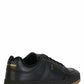 Saint Laurent Black Calf Leather Low Top Sneakers