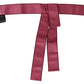 Dolce & Gabbana Pink 100% Silk 3 Button Closure Wide Waist Belt