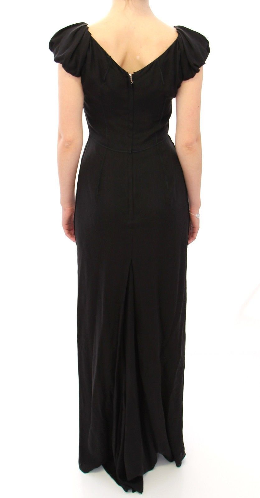 Dolce & Gabbana Black Silk Maxi IT Dress