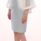 Sergei Grinko Blue Pink Gray Silk Sheath Dress