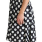 Dolce & Gabbana Blue Polka Dotted Cotton A-Line Dress