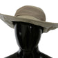 Dolce & Gabbana Beige 100% Lamb Leather Wide Brim Panama Hat