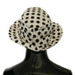 Dolce & Gabbana White 100% Cotton Polka Dot Design Trilby Hat