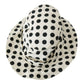 Dolce & Gabbana White 100% Cotton Polka Dot Design Trilby Hat