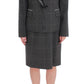 BENCIVENGA Gray Checkered Sleeveless Dress Blazer Suit Set