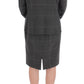 BENCIVENGA Gray Checkered Sleeveless Dress Blazer Suit Set