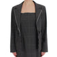 BENCIVENGA Gray Checkered Sleeveless Dress Blazer Suit Set