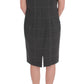 BENCIVENGA Gray Checkered Sleeveless Dress Blazer Suit Set