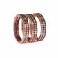 Nialaya Gold 925 Silver Clear CZ Pink Ring