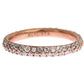 Nialaya Pink Gold 925 Silver Clear CZ Ring