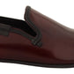 Dolce & Gabbana Elegant Bordeaux Leather Loafers