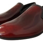 Dolce & Gabbana Elegant Bordeaux Leather Loafers