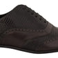 Dolce & Gabbana Brown Lizard Skin Leather Oxford Dress Shoes