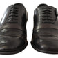 Dolce & Gabbana Brown Lizard Skin Leather Oxford Dress Shoes