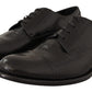 Dolce & Gabbana Black Lizard Leather Derby Dress Shoes