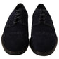 Dolce & Gabbana Blue Suede Leather Derby Studded Shoes