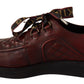 Dolce & Gabbana Red Leather Lace Up Dress Formal Shoes