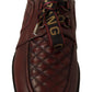 Dolce & Gabbana Red Leather Lace Up Dress Formal Shoes