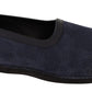 Dolce & Gabbana Blue Leather Perforated Slip On Loafers Shoes