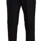 Dolce & Gabbana Black Wool Formal Tuxedo Trouser Pants