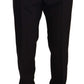 Dolce & Gabbana Black Wool Formal Tuxedo Trouser Pants