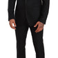 Dolce & Gabbana Black Wool Slim 2 Piece Set MARTINI Suit