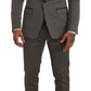 Dolce & Gabbana Elegant Martini Black Check Three-Piece Suit