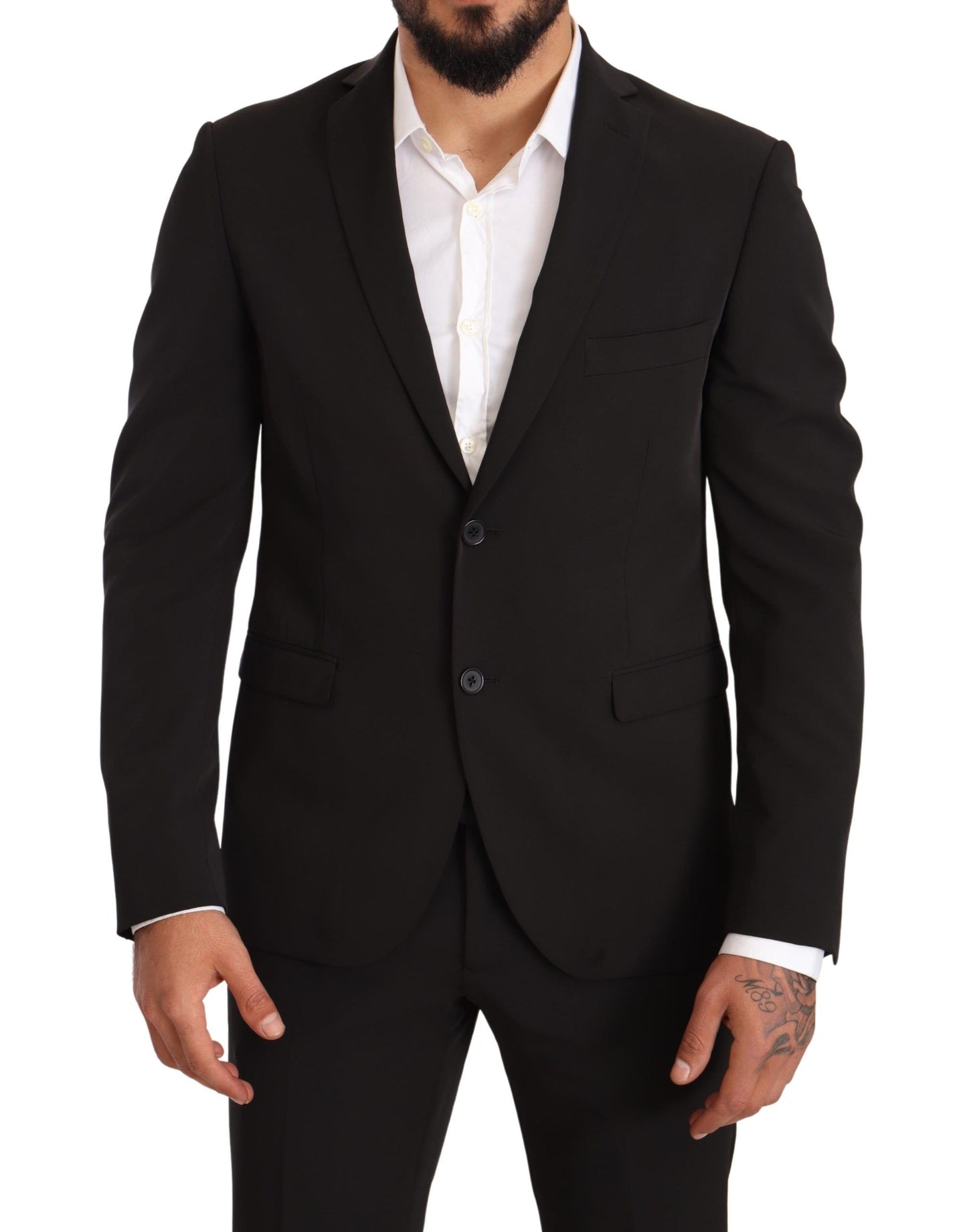 Domenico Tagliente Black Slim 2 Pc Suit