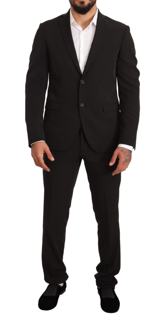 Domenico Tagliente Black Slim 2 Pc Suit