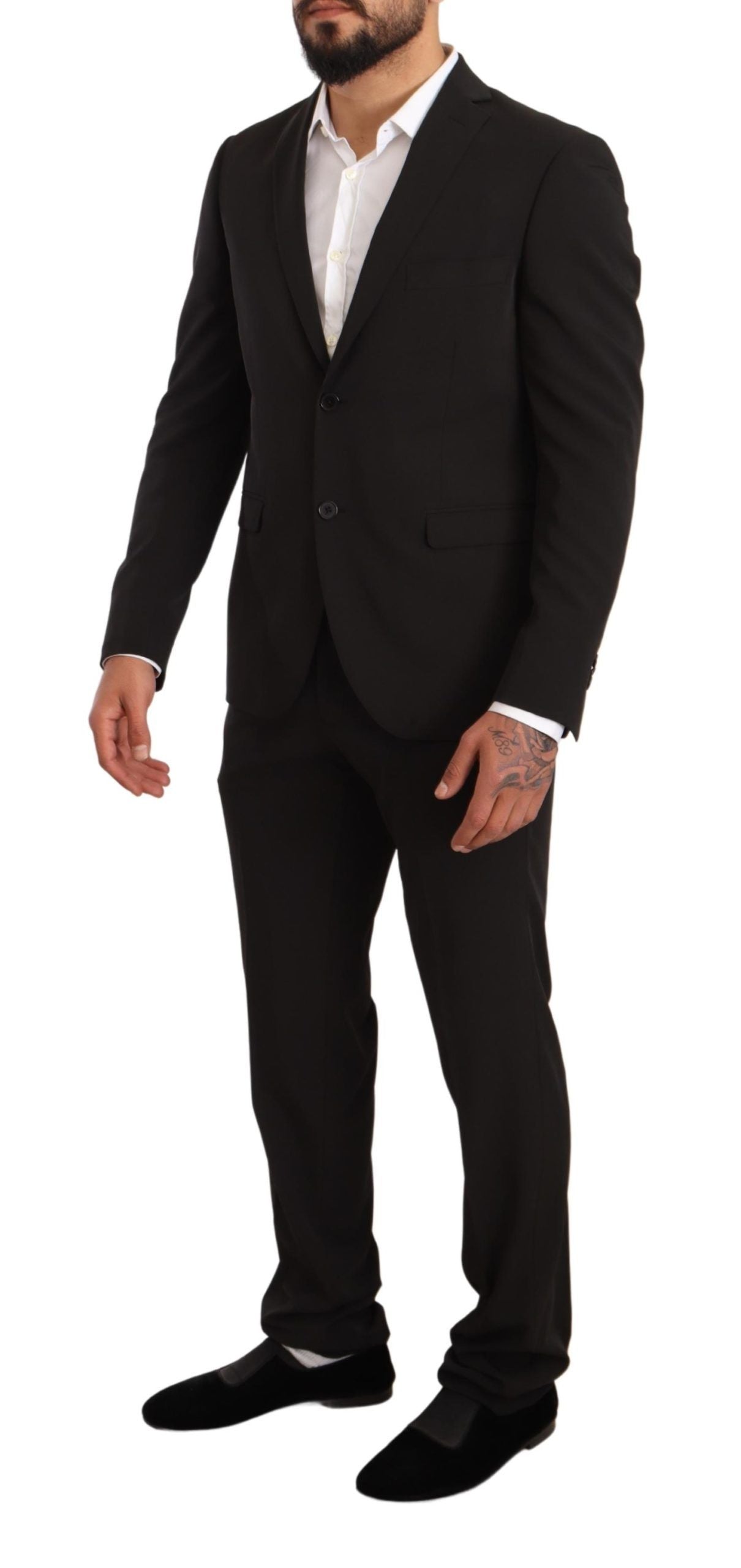 Domenico Tagliente Black Slim 2 Pc Suit