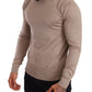 Dolce & Gabbana Beige Cashmere Turtleneck Pullover Sweater