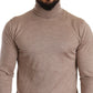 Dolce & Gabbana Beige Cashmere Turtleneck Pullover Sweater