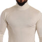 Dolce & Gabbana Cream Cashmere Turtleneck Pullover Sweater