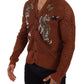 Dolce & Gabbana Brown Leopard Butterfly Cardigan Sweater