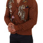 Dolce & Gabbana Brown Leopard Butterfly Cardigan Sweater