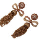 Dolce & Gabbana Gold Dangling Crystals Long Clip-On Jewelry Earrings