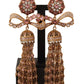 Dolce & Gabbana Gold Dangling Crystals Long Clip-On Jewelry Earrings