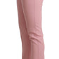 Dolce & Gabbana Pink Wool Stretch High Waist Trouser Pants