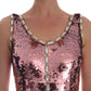 Dolce & Gabbana Pink Sequined Crystal Dress