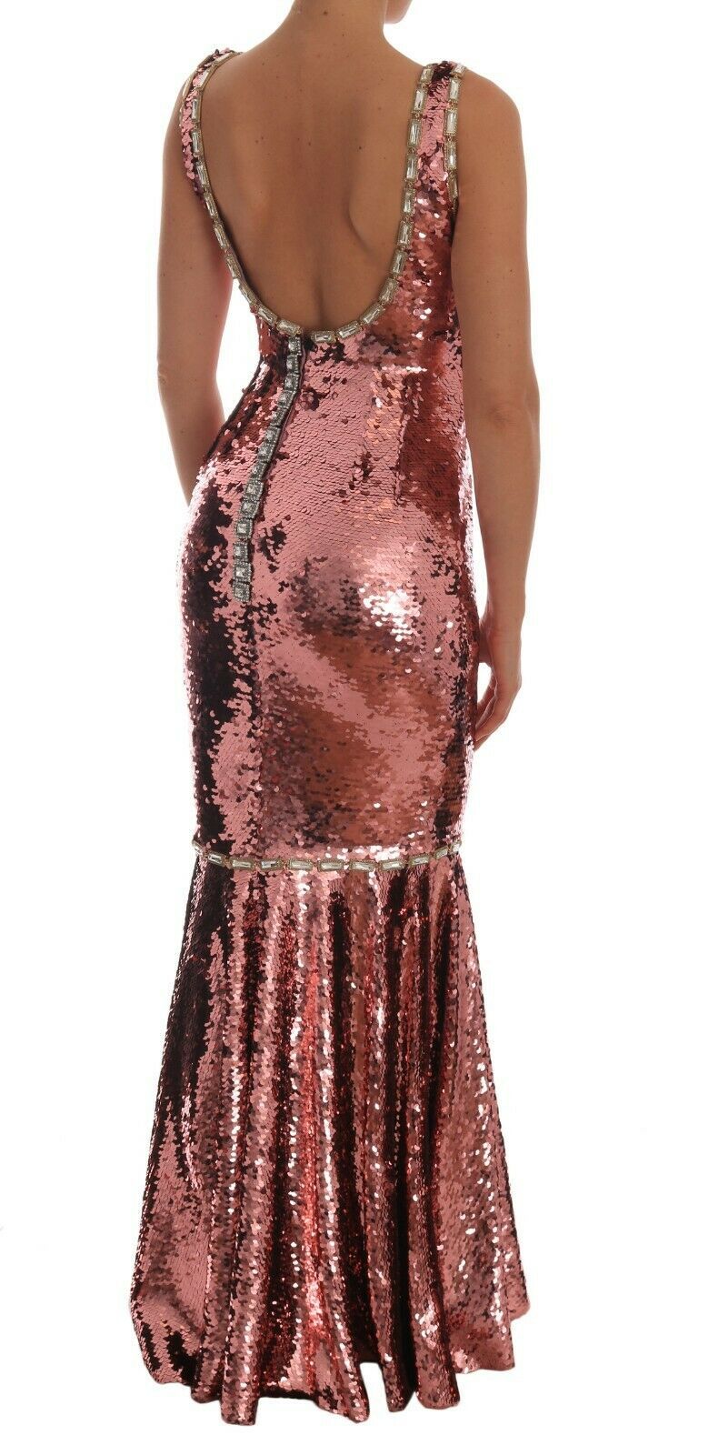 Dolce & Gabbana Pink Sequined Crystal Dress