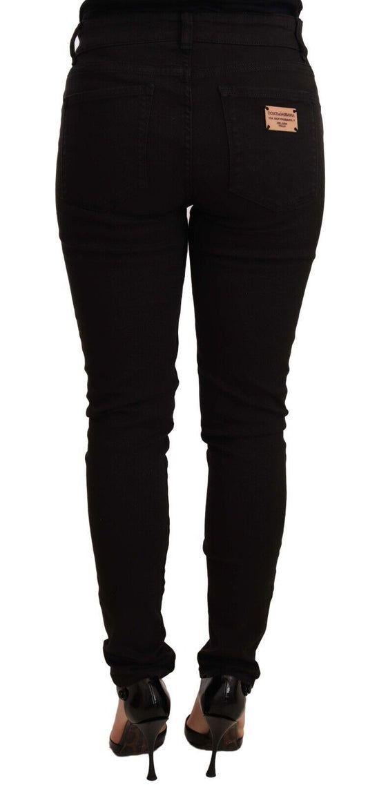 Dolce & Gabbana Black Slim Fit Denim Cotton Stretch Jeans